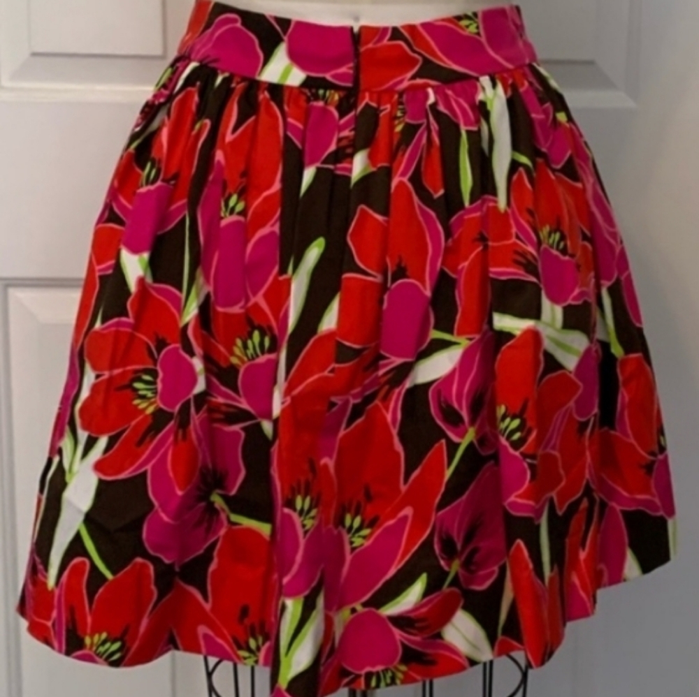 Kate Spade Coreen Cupcake Floral Red Tropical Full Skirt Rio De size 4 - Picture 8 of 12